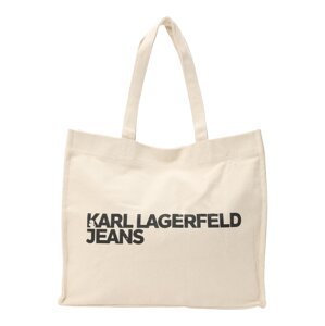 KARL LAGERFELD JEANS Shopper táska  fekete / gyapjúfehér