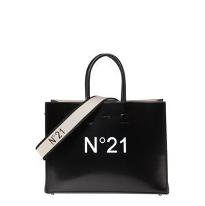 N°21 Shopper táska 'Horizontal'  fekete / fehér