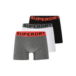 Superdry Boxeralsók  szürke melír / piros / fekete / fehér