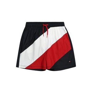 Tommy Hilfiger Underwear Rövid fürdőnadrágok 'MEDIUM DRAWSTRING'  tengerészkék / piros / fehér