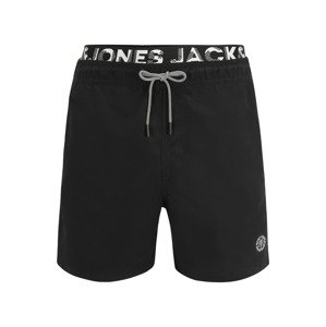 JACK & JONES Fürdőnadrágok 'Fiji'  fekete / fehér