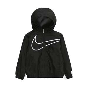 Nike Sportswear Átmeneti dzseki 'SWOOSH'  fekete / fehér