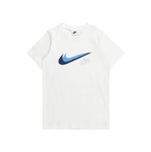Nike Sportswear Póló  tengerészkék / égkék / fehér