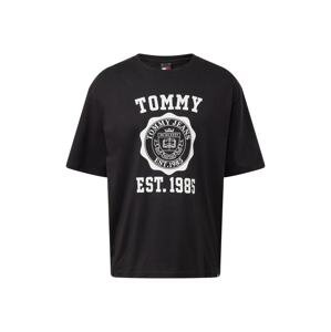 Tommy Jeans Póló  fekete / piszkosfehér