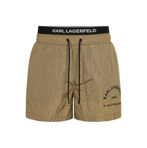 Karl Lagerfeld Rövid fürdőnadrágok  khaki / fekete / fehér