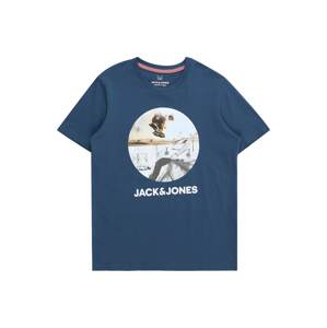 Jack & Jones Junior Póló 'NAVIN'  tengerészkék / csokoládé / sötétszürke / fehér