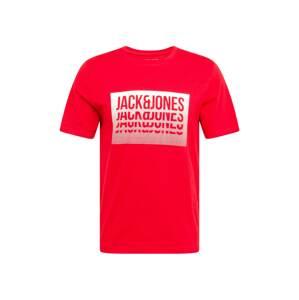 JACK & JONES Póló 'FLINT'  piros / fehér