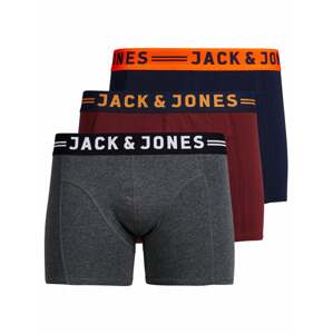 JACK & JONES Boxeralsók 'Lichfield'  tengerészkék / narancs / borvörös