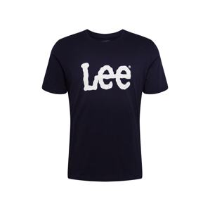 Lee Póló 'Wobbly Logo Tee'  fekete / fehér
