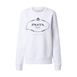 EINSTEIN & NEWTON Tréning póló 'Pasta Sweatshirt Klara Geist'  fekete / fehér