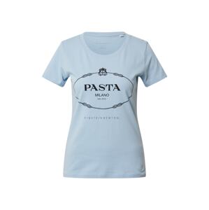 EINSTEIN & NEWTON Póló 'Pasta T-Shirt'  világoskék / fekete