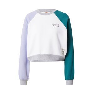 LEVI'S ® Tréning póló 'Vintage Raglan Crewneck Sweatshirt'  pasztellkék / szürke melír / jáde / fehér
