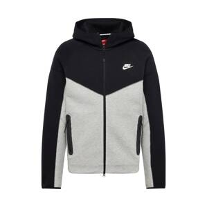 Nike Sportswear Tréning dzseki 'Tech Fleece'  sötétszürke / fekete / fehér