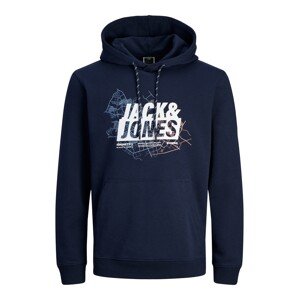 JACK & JONES Tréning póló 'Map'  tengerészkék / lila / fekete / fehér