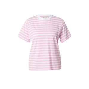 ONLY Póló 'LIVINA'  világos-rózsaszín / fehér