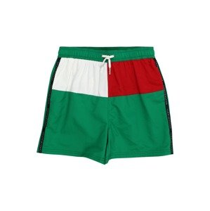 Tommy Hilfiger Underwear Rövid fürdőnadrágok  zöld / piros / fekete / fehér