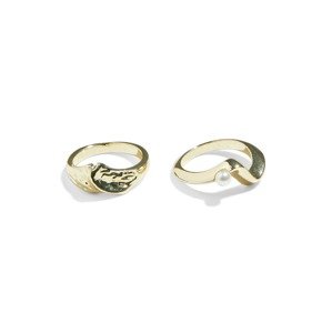 PIECES Gyűrűk 'KALLY'  arany / gyöngyház-fehér