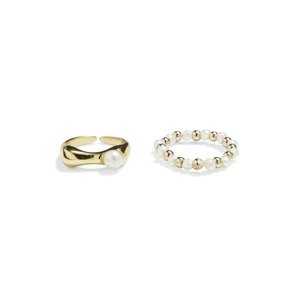 PIECES Gyűrűk 'AMILA'  arany / gyöngyház-fehér