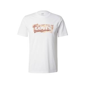LEVI'S ® Póló  gesztenyebarna / mandarin / púder / fehér
