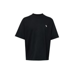 Abercrombie & Fitch Tréning póló  fekete / piszkosfehér
