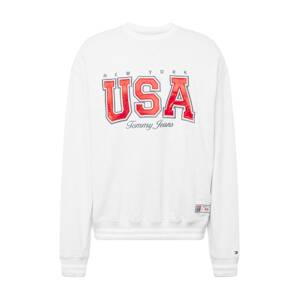 Tommy Jeans Tréning póló 'ARCHIVE GAMES TEAM USA'  szürke / világosszürke / piros / fehér