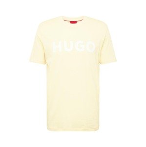HUGO Red Póló 'Dulivio'  pasztellsárga / fehér