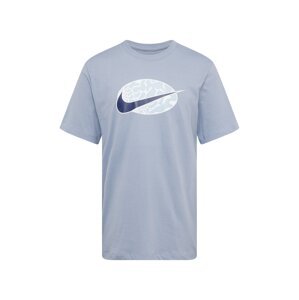 Nike Sportswear Póló 'SWOOSH'  tengerészkék / füstkék / világoskék / fehér
