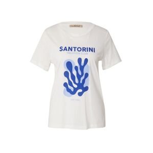 Smith&Soul Póló 'Santorini'  kék / világoskék / piszkosfehér