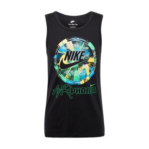 Nike Sportswear Póló  azúr / sárga / fekete / fehér