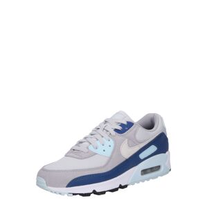 Nike Sportswear Rövid szárú sportcipők 'AIR MAX 90'  kék / világoskék / ezüstszürke / piszkosfehér