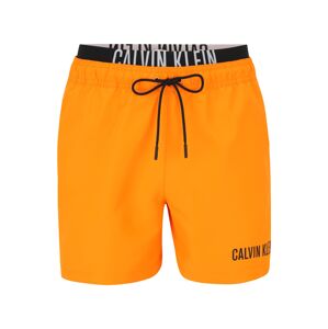 Calvin Klein Swimwear Rövid fürdőnadrágok  világosszürke / narancs / fekete