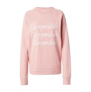 AÉROPOSTALE Tréning póló  pasztell-rózsaszín / fehér