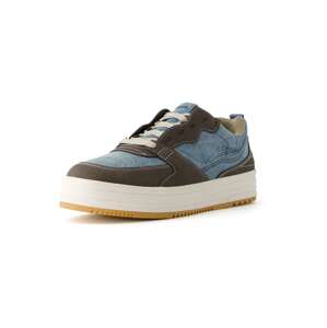 Bershka Rövid szárú sportcipők  kék farmer / sötét barna