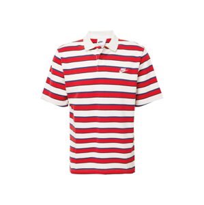 Nike Sportswear Póló 'CLUB'  világos bézs / tengerészkék / piros / fehér
