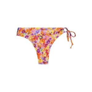 Hunkemöller Bikini nadrágok 'Tiki'  sárga / sötétlila / narancs / rózsaszín