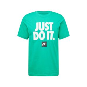 Nike Sportswear Póló  zöld / fekete / piszkosfehér