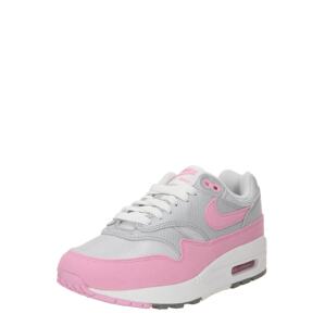 Nike Sportswear Rövid szárú sportcipők 'AIR MAX 1 87'  szürke / rózsaszín / fehér