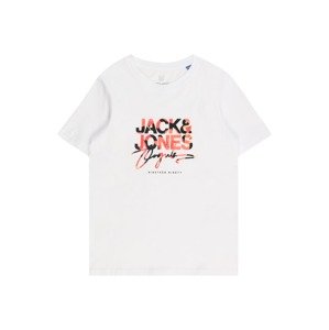 Jack & Jones Junior Póló 'ARUBA'  narancs / fekete / fehér