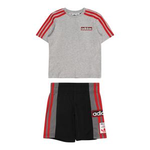 ADIDAS ORIGINALS Jogging ruhák  szürke / piros / fekete / fehér
