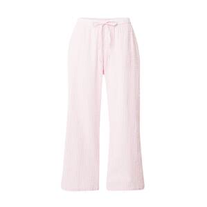 Lindex Pizsama nadrágok  pasztell-rózsaszín / fehér