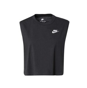 Nike Sportswear Top 'CLUB'  fekete / fehér