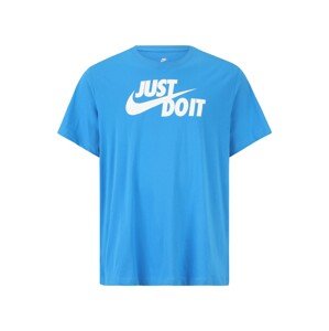 Nike Sportswear Póló 'Swoosh'  azúr / fehér