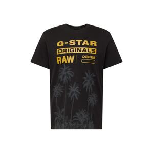 G-Star RAW Póló 'Palm'  sárga / antracit / fekete