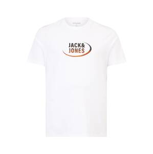 Jack & Jones Plus Póló 'GRADIENT'  konyak / fekete / fehér