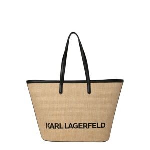 Karl Lagerfeld Shopper táska 'K/ESSENTIAL RAFFIA'  bézs / fekete