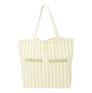 Samsøe Samsøe Shopper táska 'Frinka'  ekrü / világoszöld