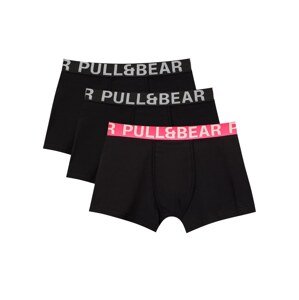 Pull&Bear Boxeralsók  világosszürke / rózsaszín / fekete