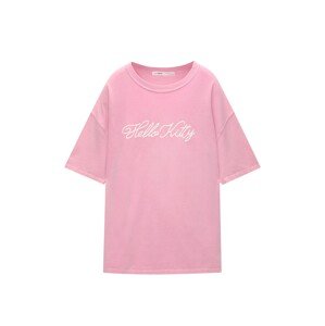 Pull&Bear Póló 'HELLO KITTY'  rózsaszín / fehér