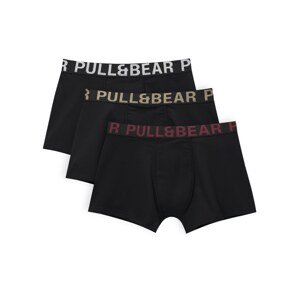 Pull&Bear Boxeralsók  világosbarna / burgundi vörös / fekete / fehér