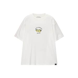 Pull&Bear Póló 'APPLE HARMONY'  citrom / olíva / fenyő / fehér